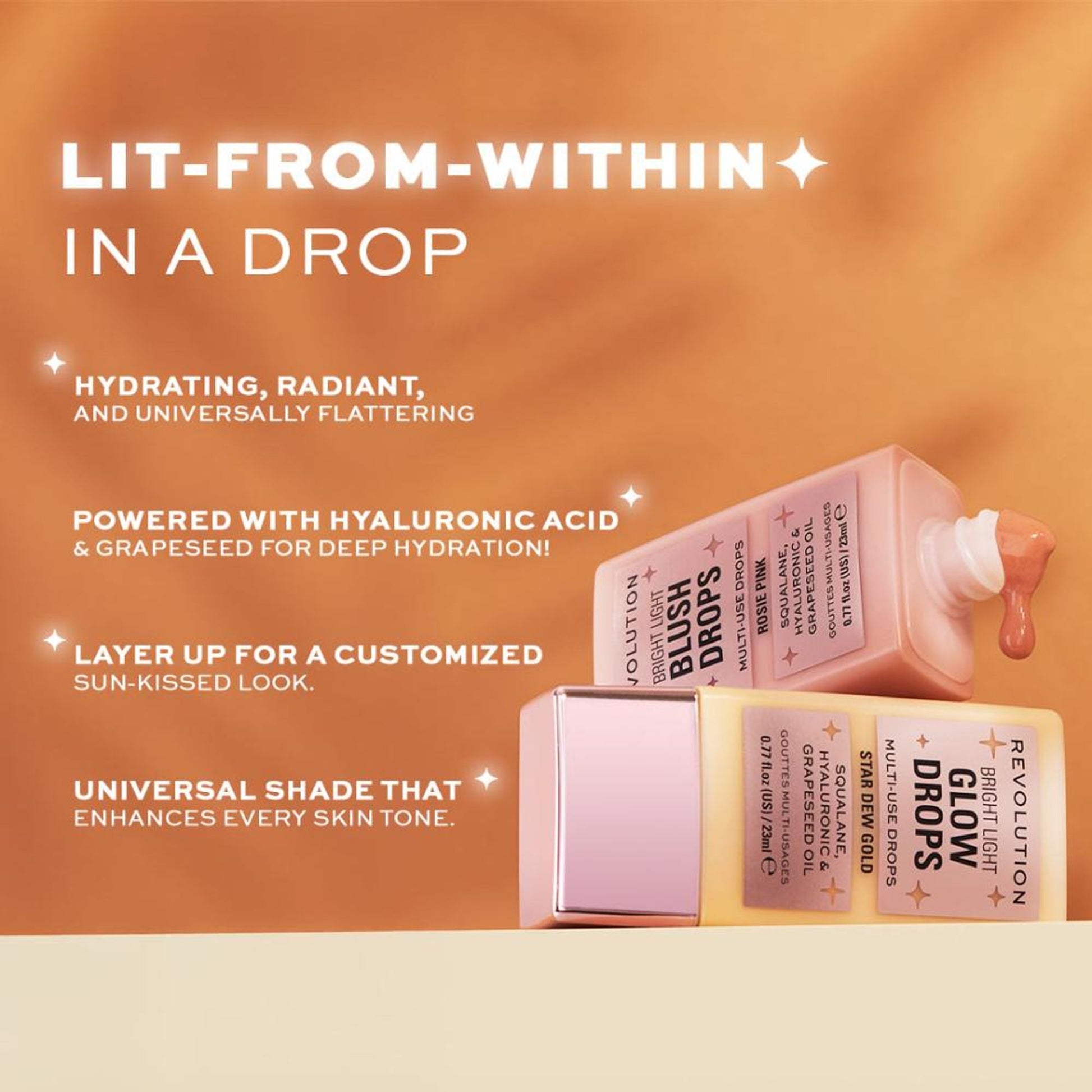 Makeup Revolution Bright Light Face Glow - Golden Star Dew