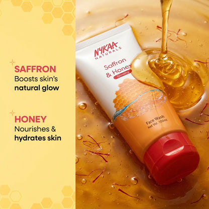 Nykaa Anti-Acne Face Wash With Salicylic Acid, Tea Tree & Neem - For Oily & Acne Prone Skin - Saffron Honey