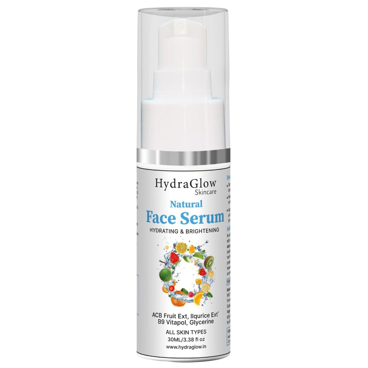 Hydra Glow Skincare Natural Face Serum Hydrating & Brightening