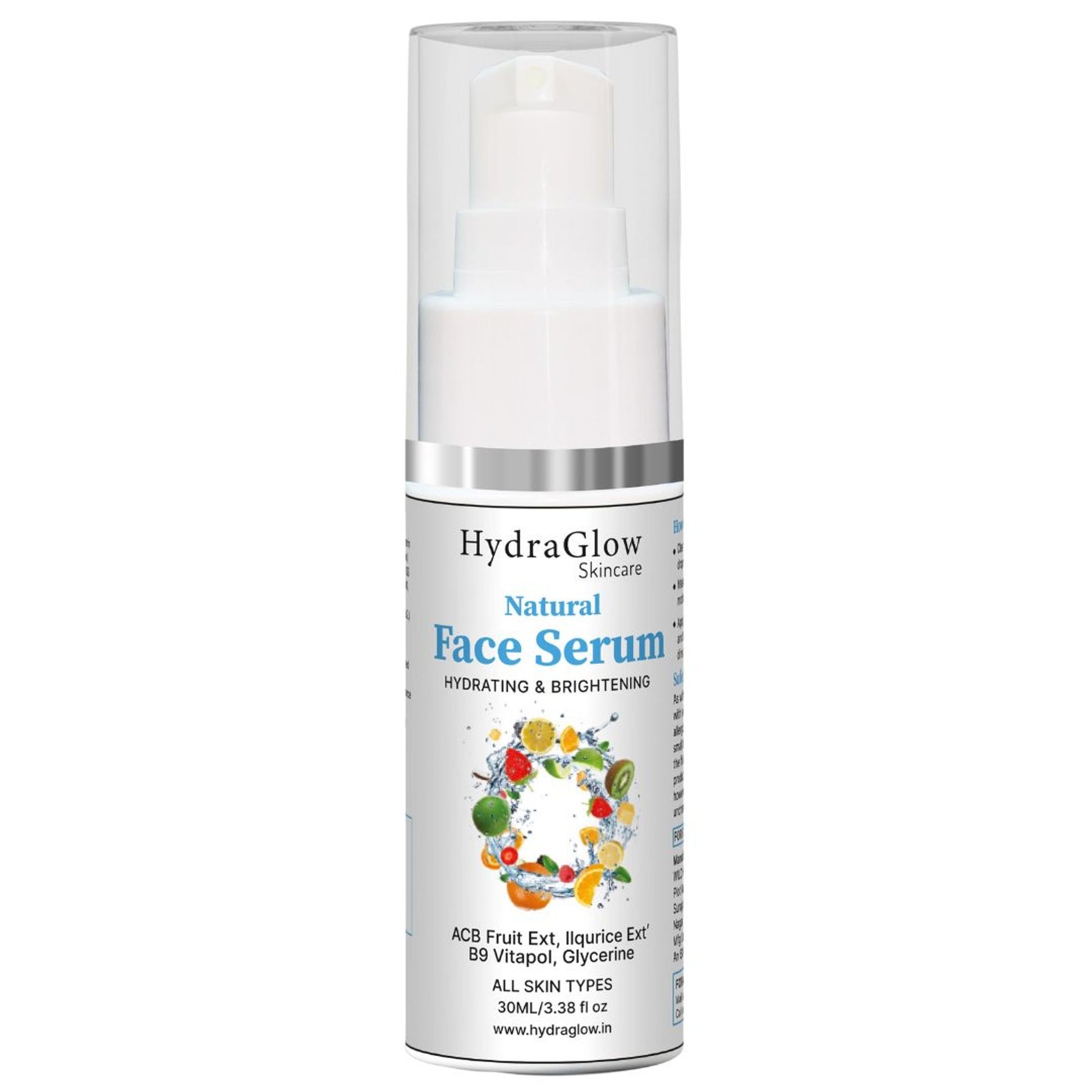 Hydra Glow Skincare Natural Face Serum Hydrating & Brightening