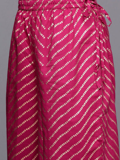 Indyancart VA Women'sFloral Printed Regular Kurta With Palazzos & Dupatta