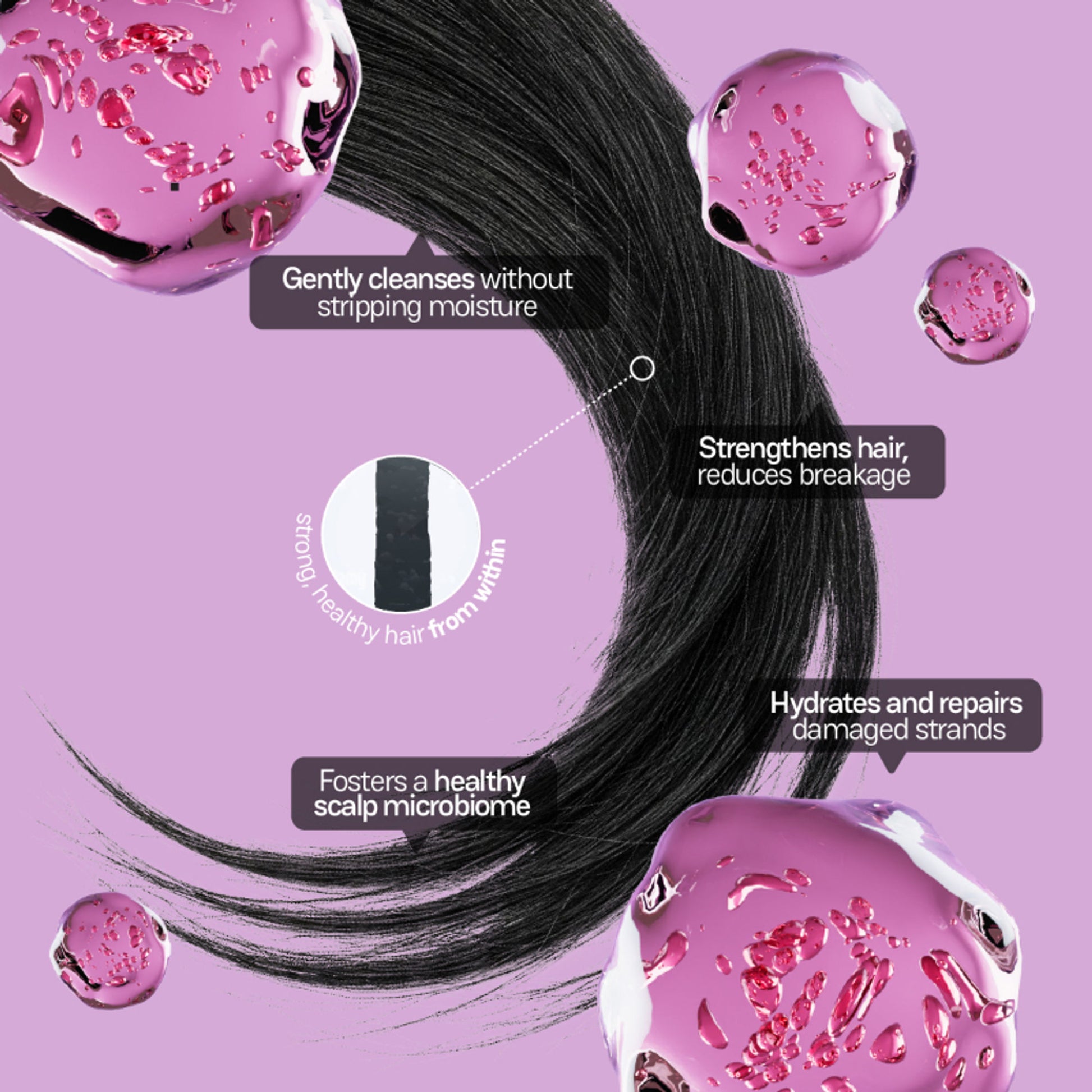 Moxie Beauty Hyaluronic Acid Repairing Shampoo for Dry & Damaged Hair
