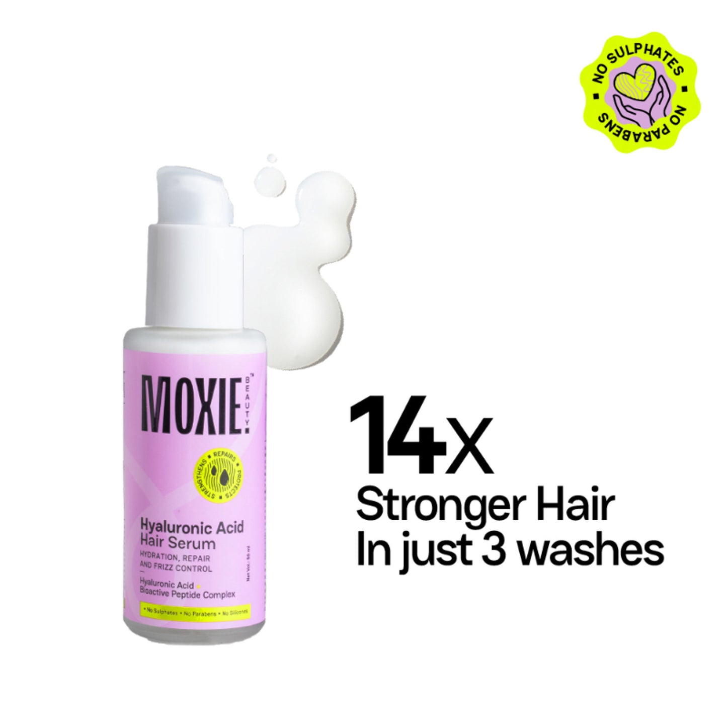 Moxie Beauty Hyaluronic Acid Hair Serum for Dry & Damaged Hair