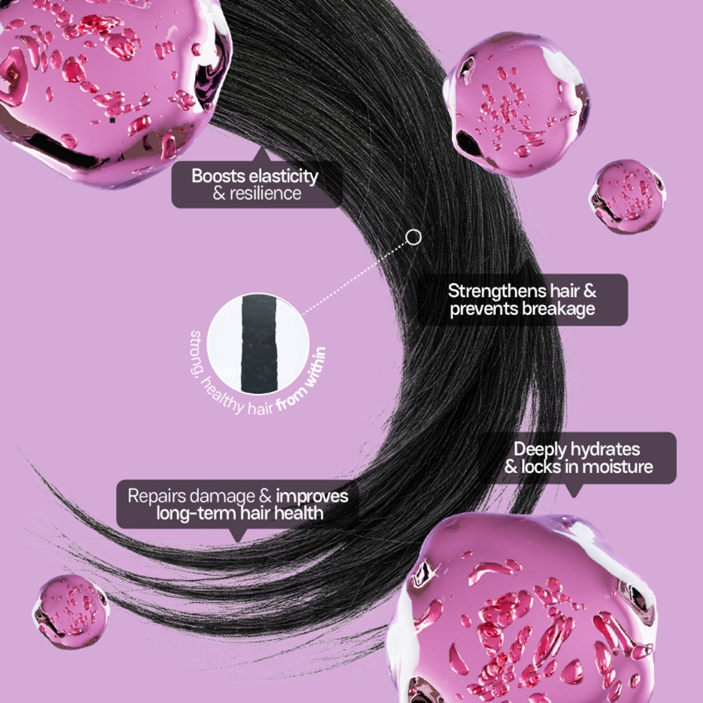 Moxie Beauty Hyaluronic Acid Hair Serum for Dry & Damaged Hair