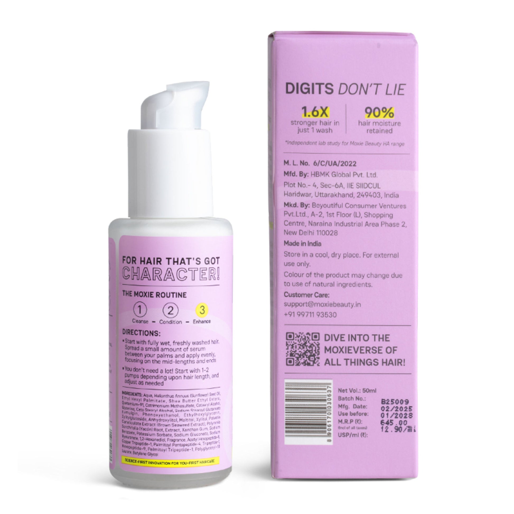 Moxie Beauty Hyaluronic Acid Hair Serum for Dry & Damaged Hair