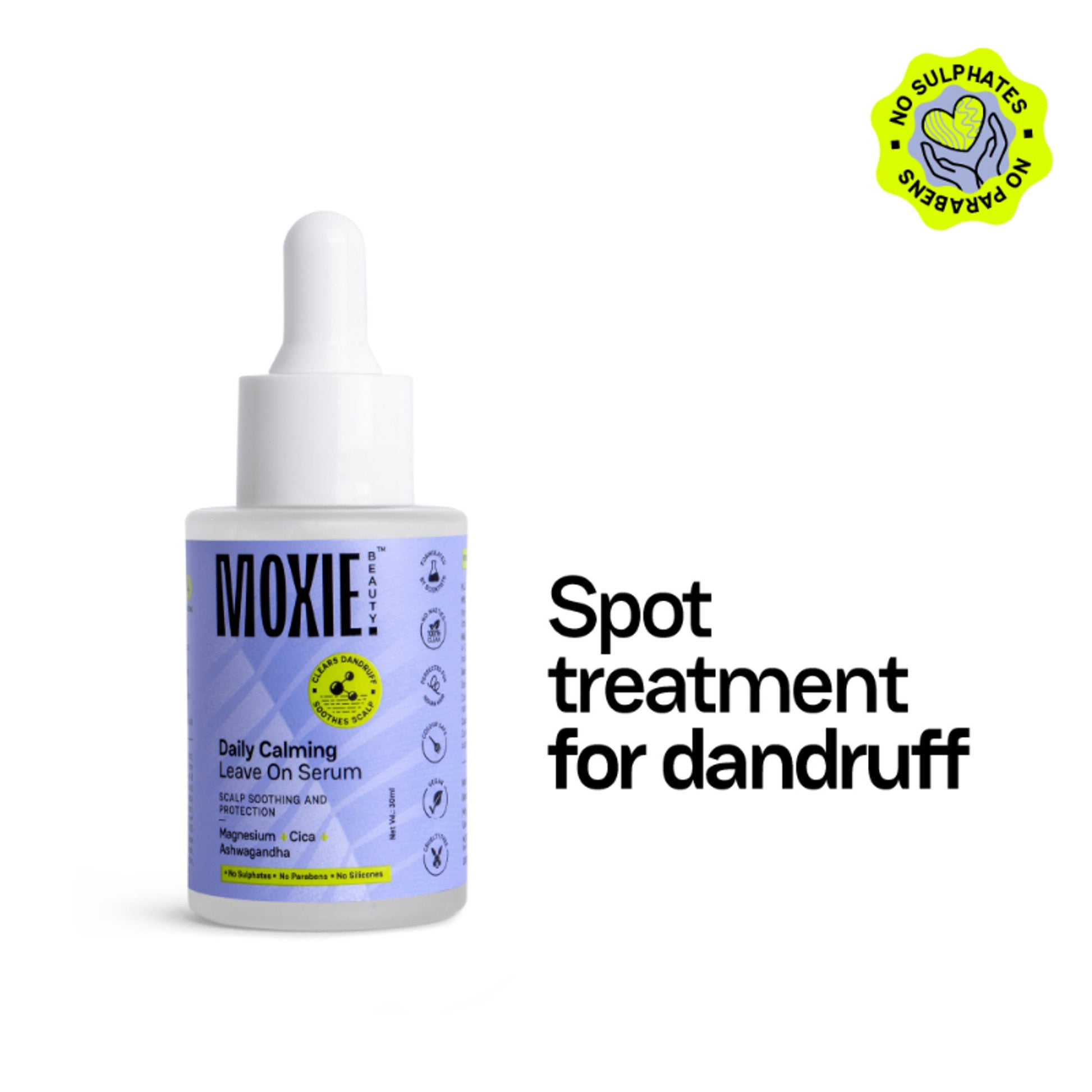 Moxie Beauty Daily Calming Leave-On Serum Treatment for Itchy Scalp