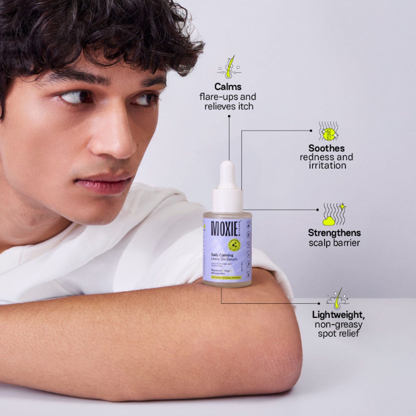 Moxie Beauty Daily Calming Leave-On Serum Treatment for Itchy Scalp