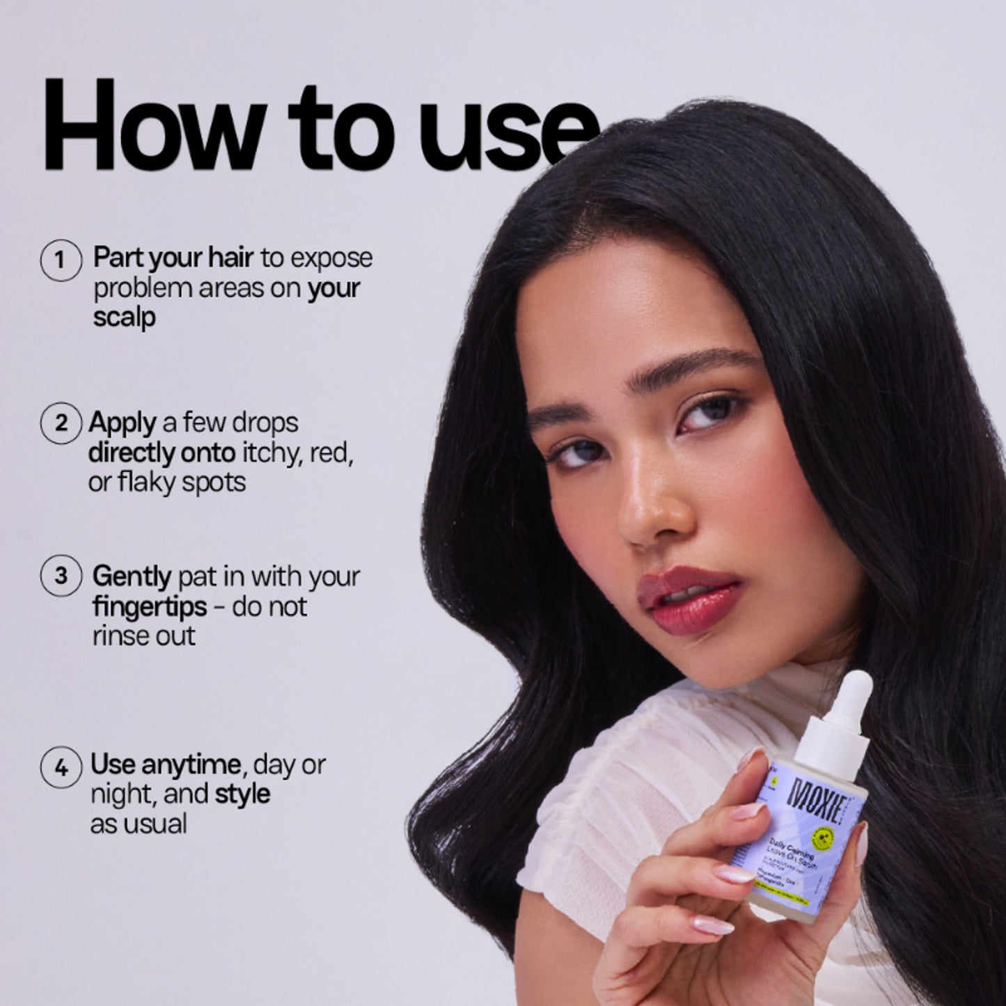 Moxie Beauty Daily Calming Leave-On Serum Treatment for Itchy Scalp