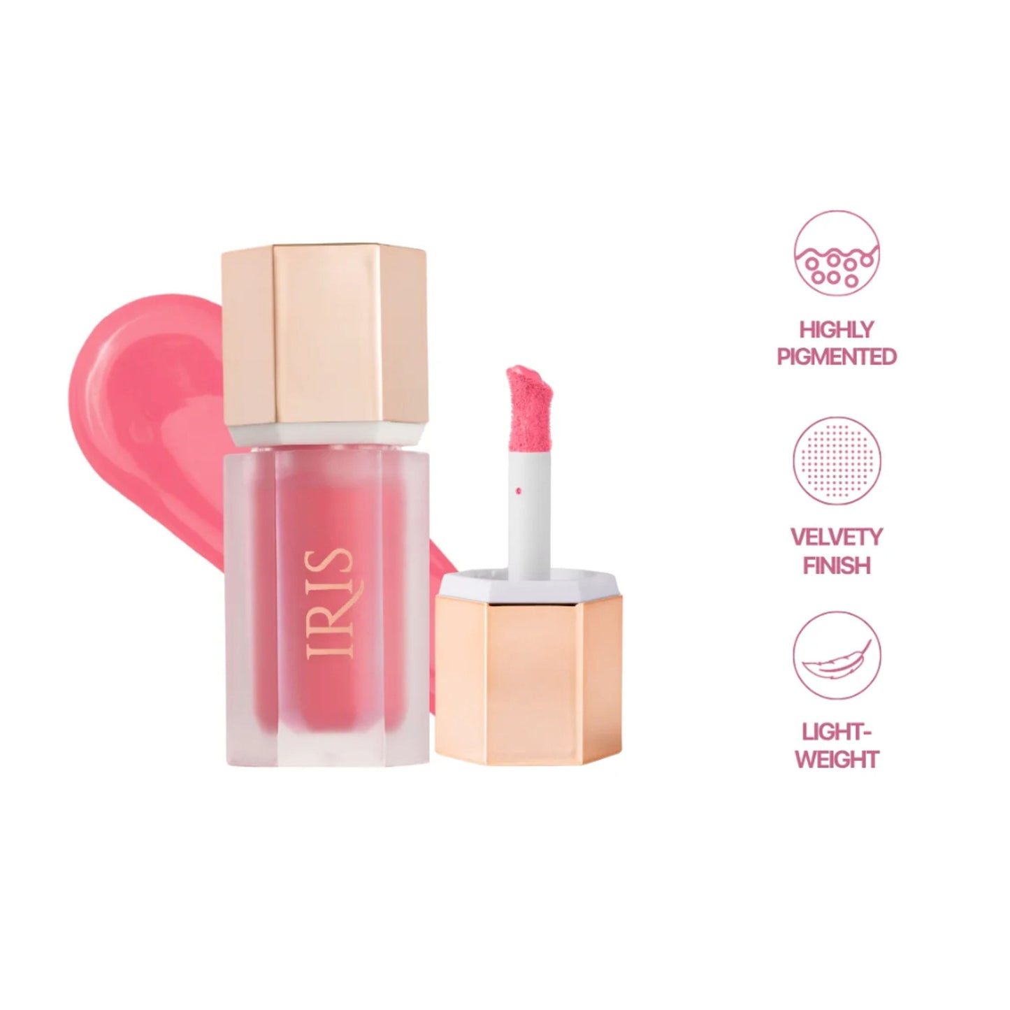 IRIS COSMETICS Oh! She Blushes Liquid Blush - Bright Pink