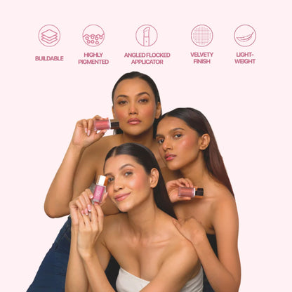 IRIS COSMETICS Oh! She Blushes Liquid Blush - Bright Pink