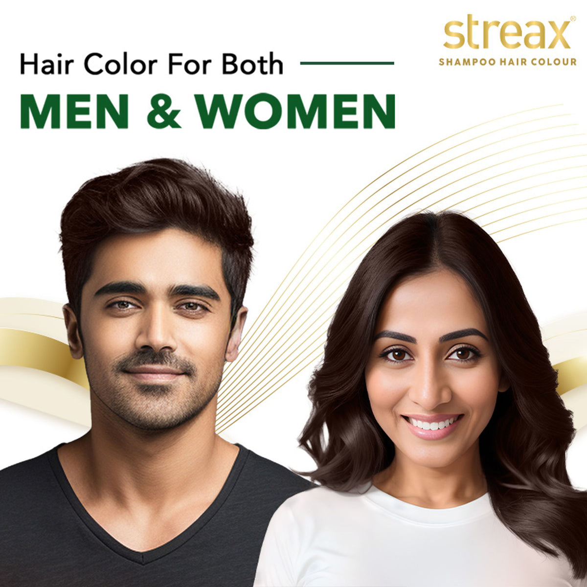 Streax Insta Shampoo Hair Colour - 1Dark Brown