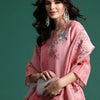 Dhiyona IE Floral Printed Sequinned Kurta With Trousers & Dupatta