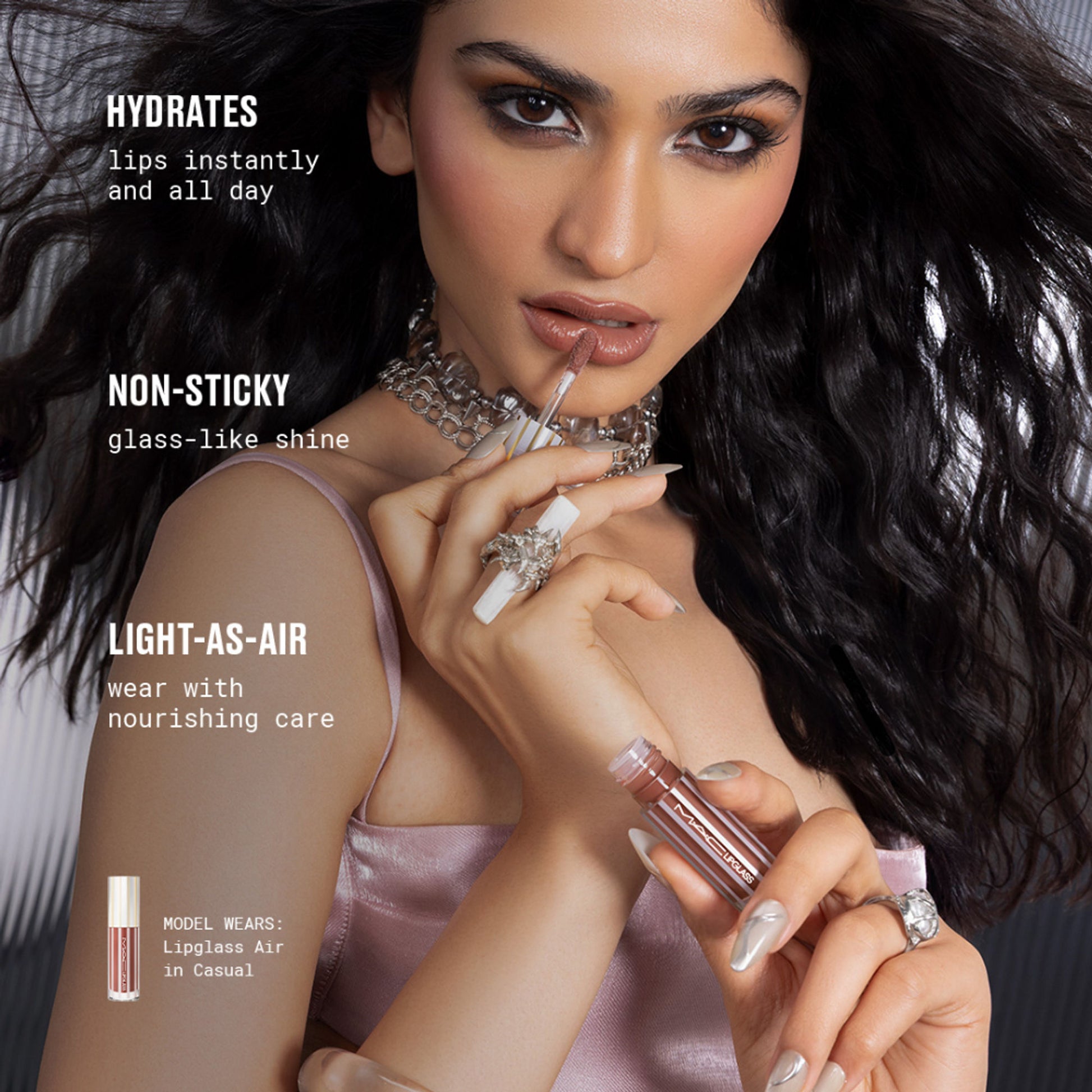 M.A.C Lipglass Air Mini Lip Gloss - Casual