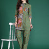 Dhiyona IE Floral Printed Pure Cotton Kurta with Trousers