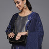 Dhiyona VA Women's Blue Kurta with Trousers & With Dupatta
