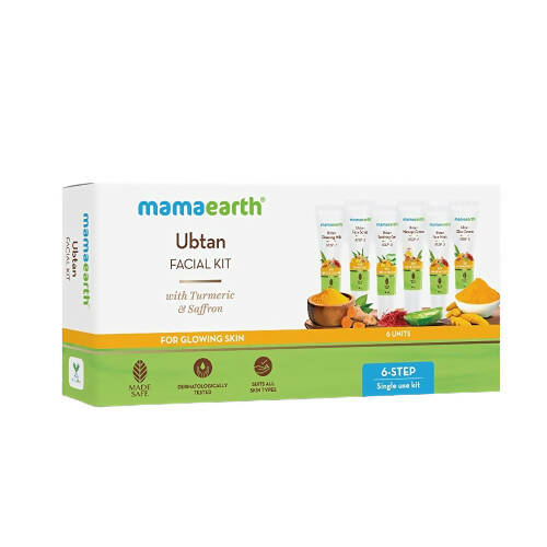Mamaearth Ubtan Facial Kit with Turmeric & Saffron for Glowing Skin - Indyancart