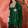 Dhiyona SN Women's Zari & Sequin Cording Embroidered Straight Kurta & Trousers With Dupatta