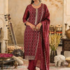 Dhiyona IE Women Ethnic Motifs Embroidered Thread Work Kurta with Trousers & Dupatta