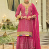 Dhiyona IE Women Ethnic Motifs Embroidered Regular Sequinned Kurta Set With Dupatta