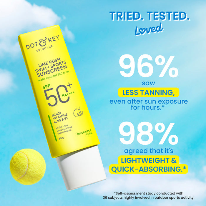 Dot & Key Swim + Sports Sunscreen, In-Vivo Tested SPF 50+ PA++++