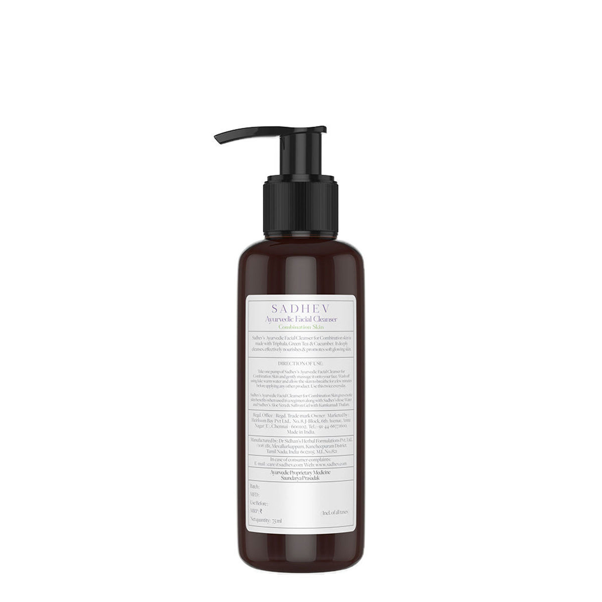 SADHEV Ayurvedic Facial Cleanser Combination Skin