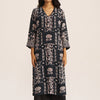 Women's Black Cotton Kurta