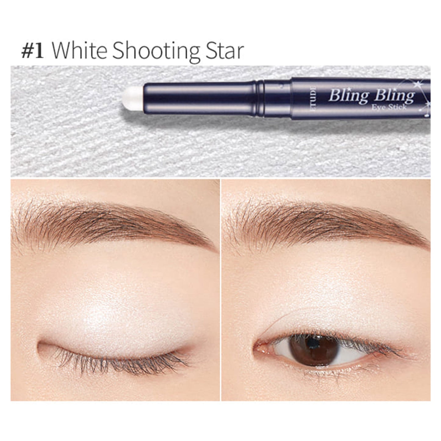 ETUDE Bling Bling Eyeshadow Stick - 01 White Shooting Star