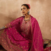 Dhiyona IE Women Floral Printed Panelled Mirror Work Pure Cotton Kurta with Trousers & With Dupatta