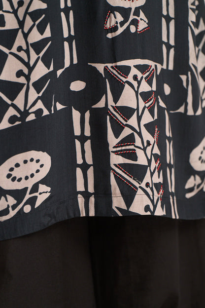 Women's Black Cotton Kurta