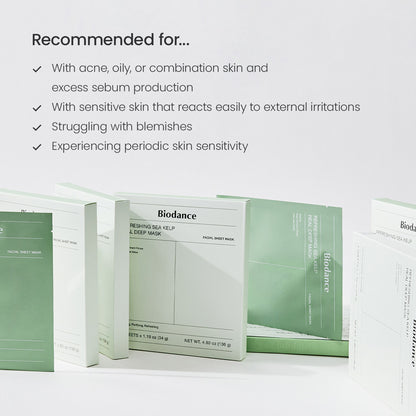 Biodance Refreshing Sea Kelp Real Deep Mask - Pack of 4