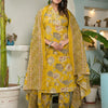 Dhiyona VA Women's Floral Printed Regular Mirror Work Pure Cotton Kurta with Salwar & With Dupatta