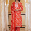 Dhiyona VA Women'sEthnic Thread Embroidered Printed Kurta & Trousers With Dupatta