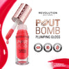Makeup Revolution Pout Bomb Plumping Gloss - Cherry Sheer Red