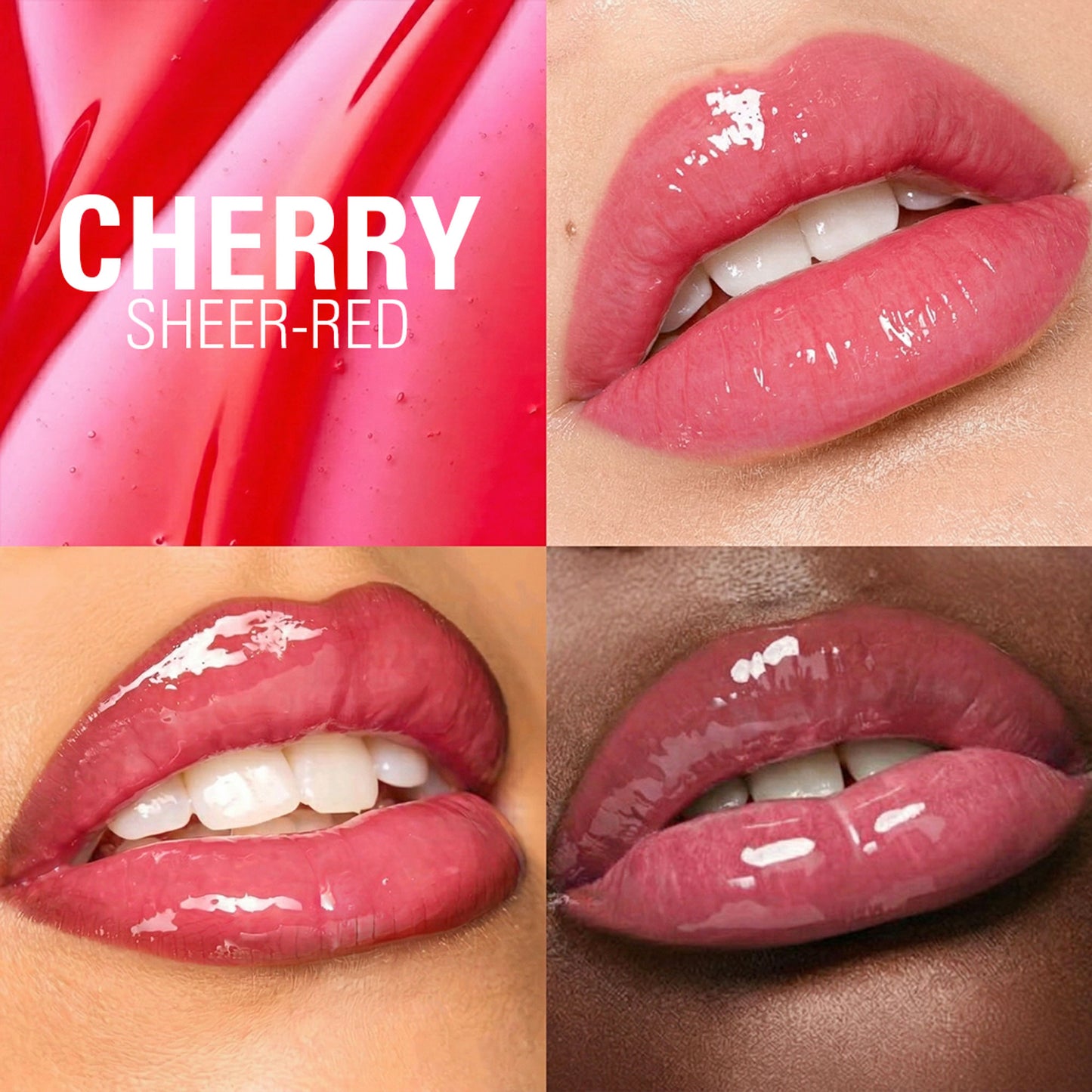 Makeup Revolution Pout Bomb Plumping Gloss - Cherry Sheer Red
