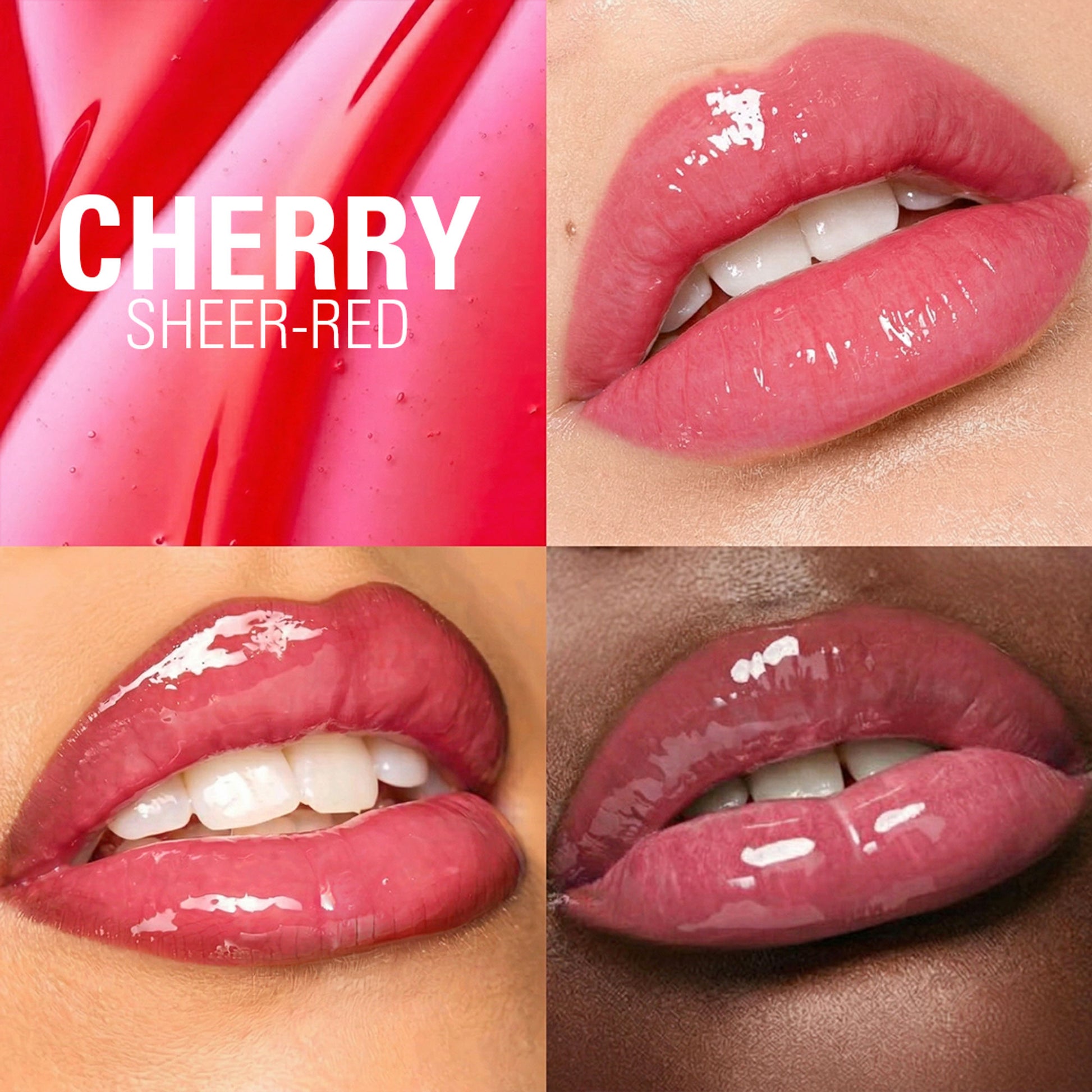 Makeup Revolution Pout Bomb Plumping Gloss - Cherry Sheer Red