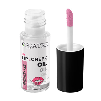 Orgatre Lip & Cheek Oil | pH-Activated Tint, Multi-Use Hydrating Oil for Soft, Dewy Glow
