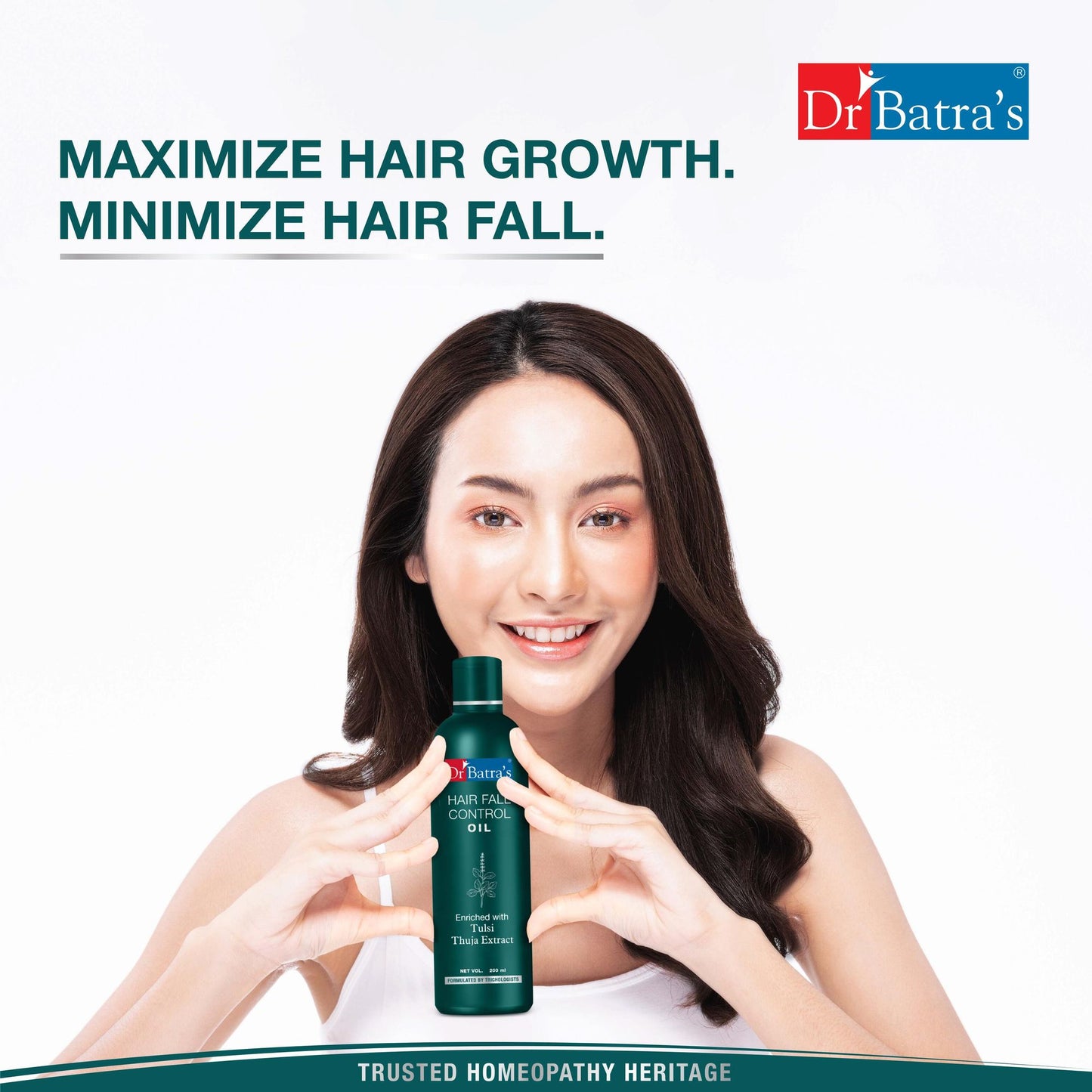 Dr Batra's Hair Oil - For Hair Fall Control & Healthier Scalp with Thulsi, Brahmi, Thuja