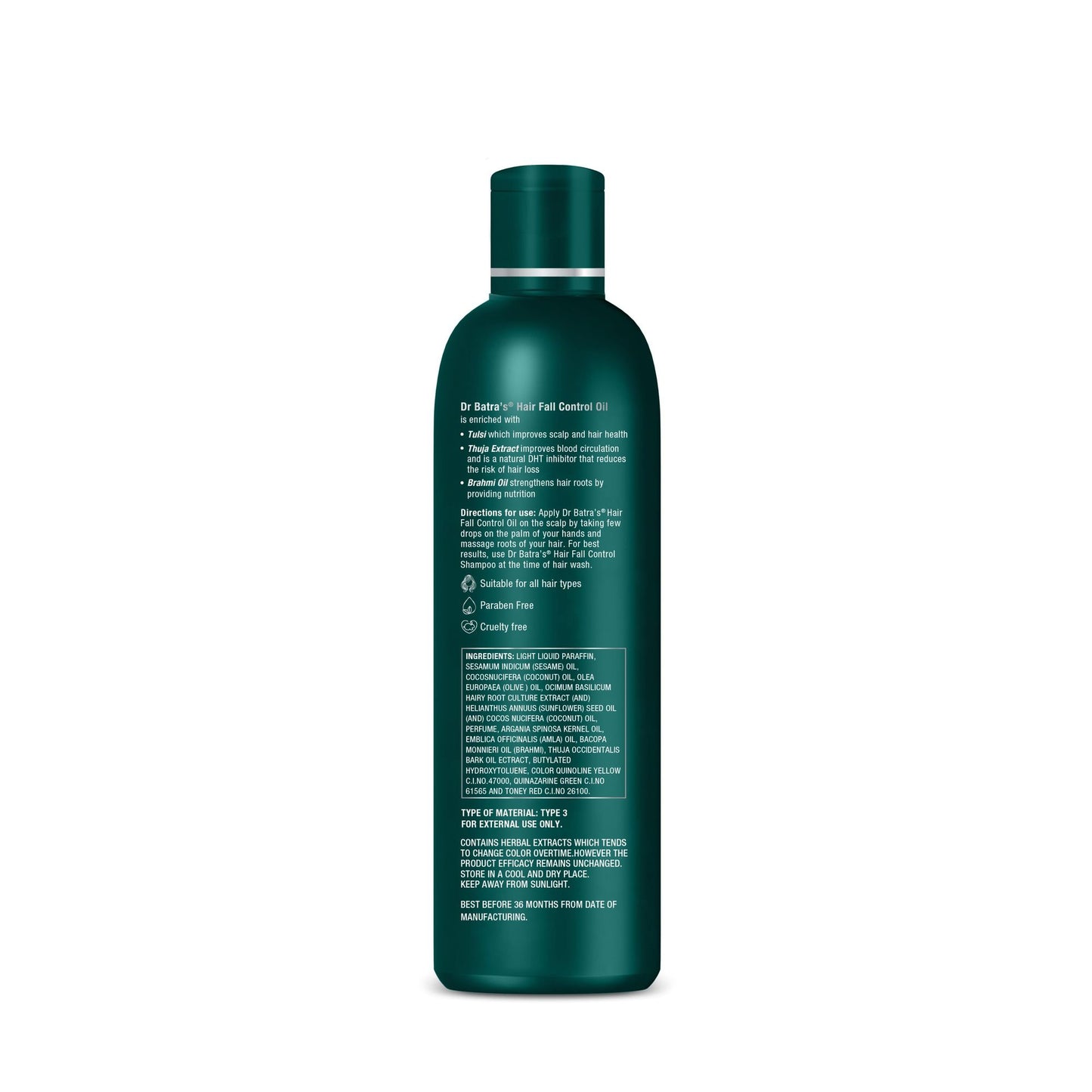 Dr Batra's Hair Oil - For Hair Fall Control & Healthier Scalp with Thulsi, Brahmi, Thuja