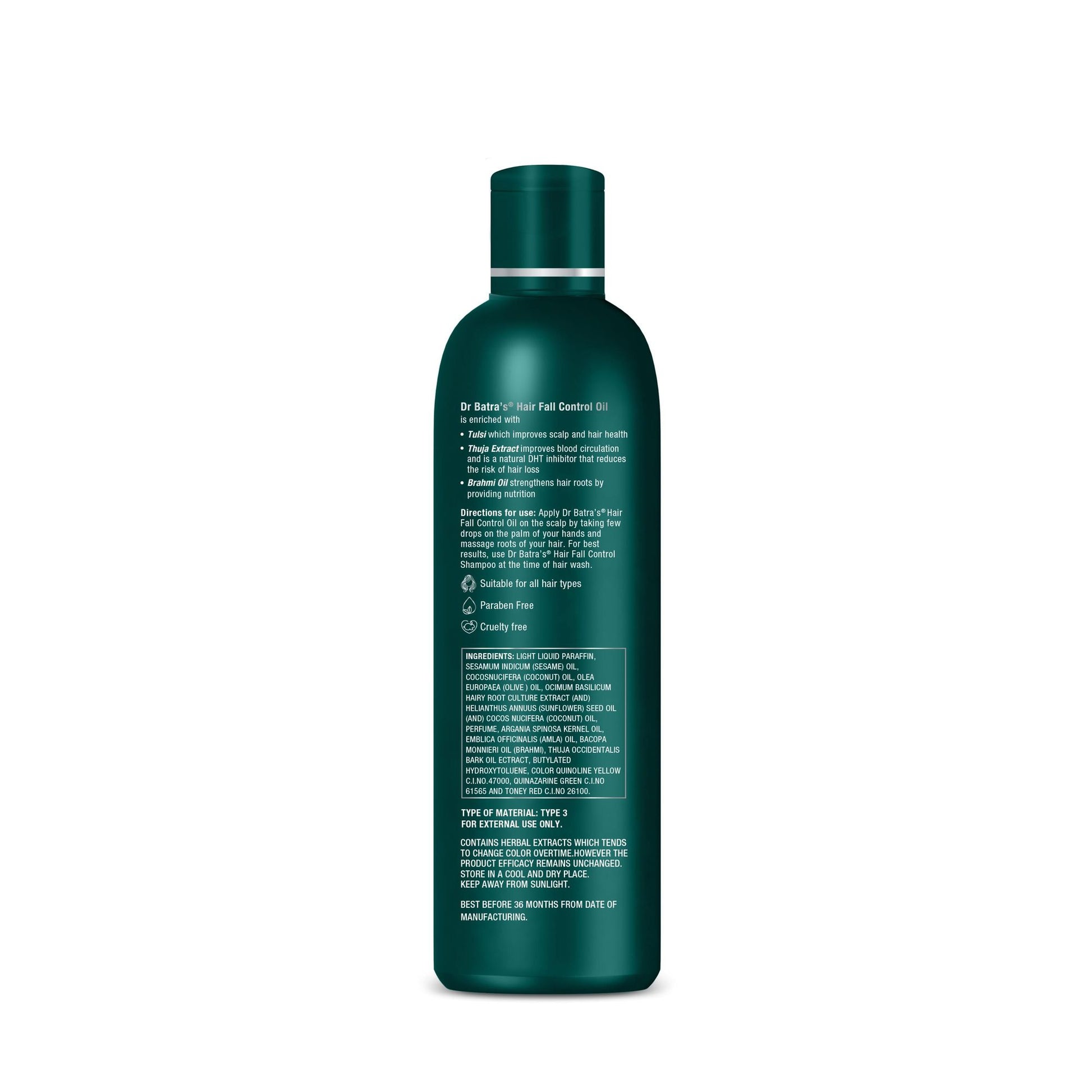 Dr Batra's Hair Oil - For Hair Fall Control & Healthier Scalp with Thulsi, Brahmi, Thuja