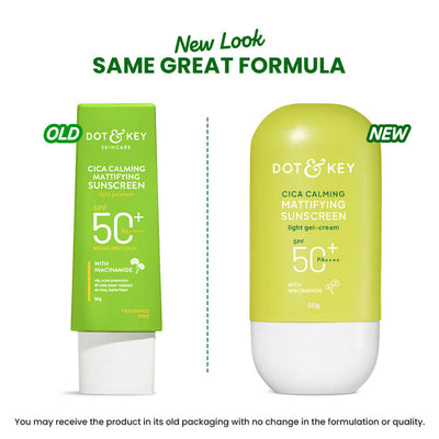 Dot & Key SPF 50+ Cica & Niacinamide Sunscreen 50g - Pack of 2
