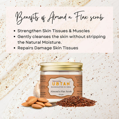 Rejuvenating UBTAN Almond & Flaxy Scrub - Sensitive skin