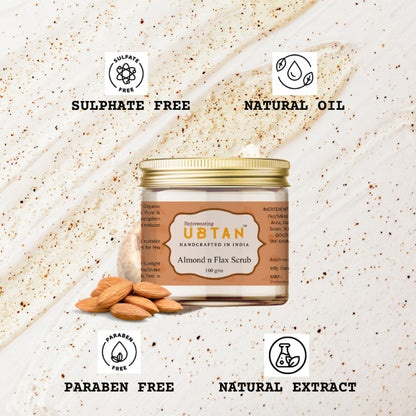 Rejuvenating UBTAN Almond & Flaxy Scrub - Sensitive skin