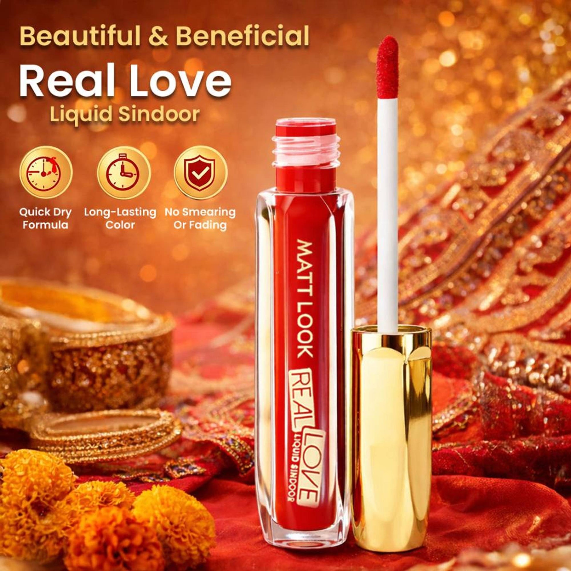 Matt look Real Love Liquid Sindoor - Red