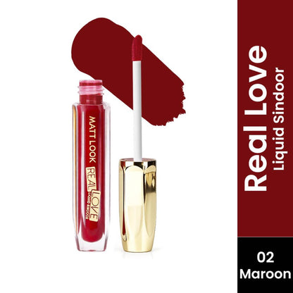 Matt look Real Love Liquid Sindoor - Maroon