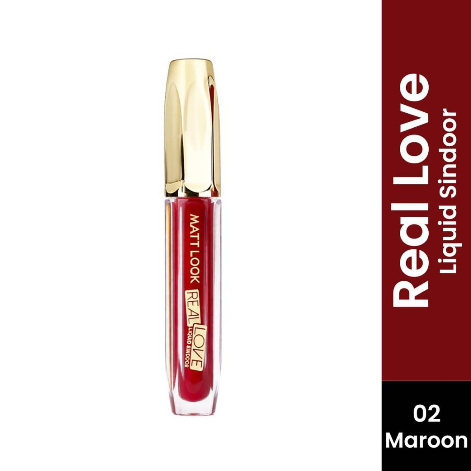 Matt look Real Love Liquid Sindoor - Maroon
