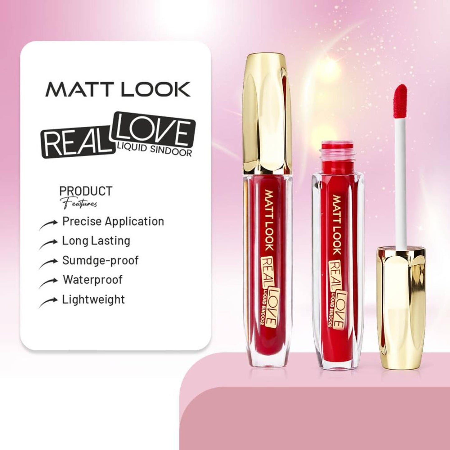 Matt look Real Love Liquid Sindoor - Maroon