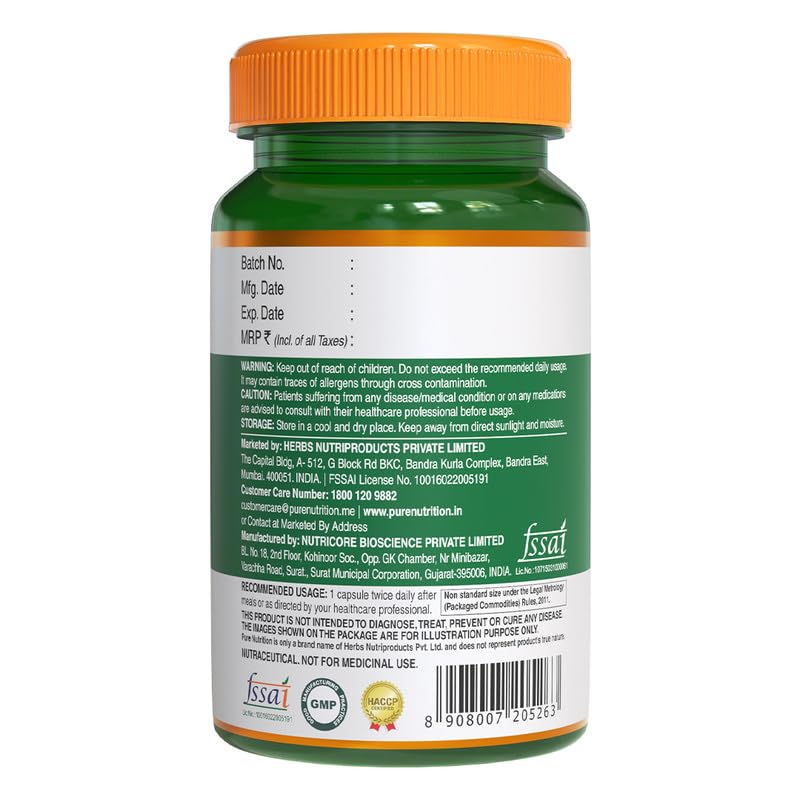 Pure Nutrition Kidney Detox with Turmeric & Vitamin C Veg Capsules