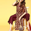 Indyancart IE Floral Cotton Blend Kurta Set