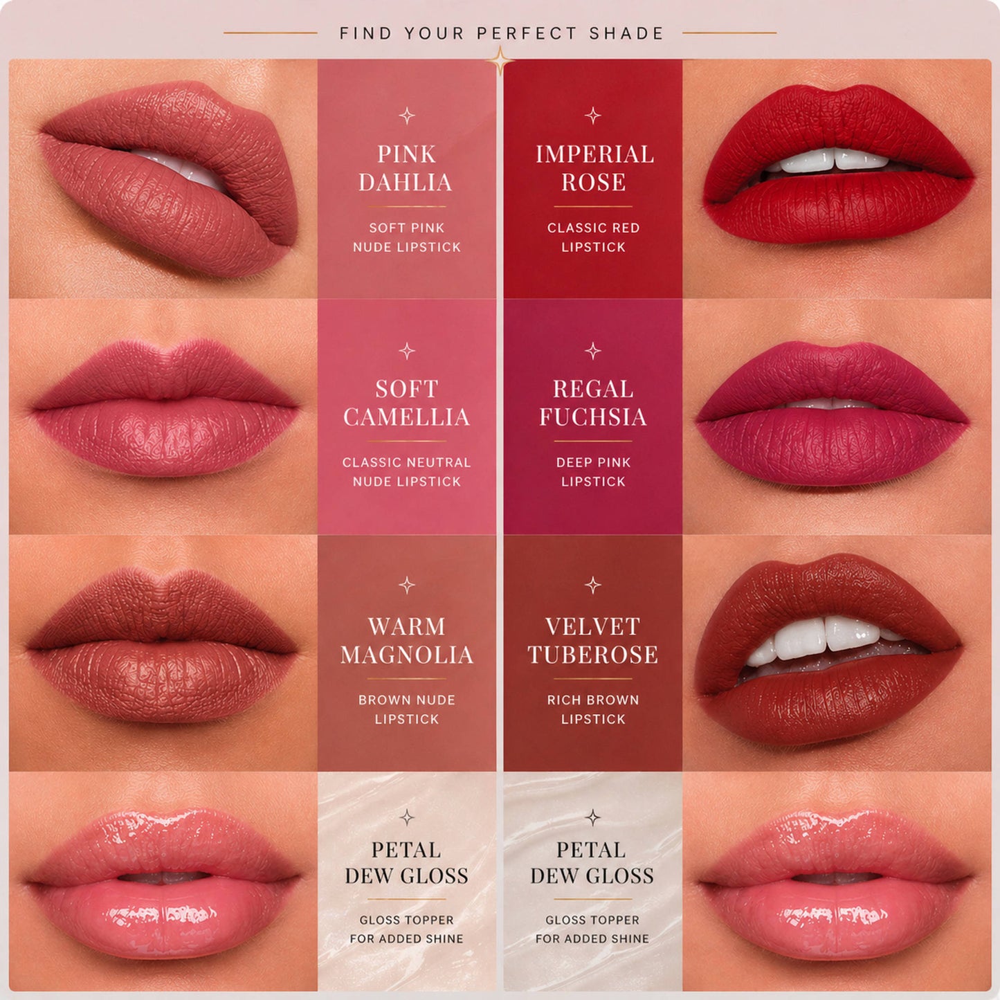 Parul Garg Beauty 4-in-1 Bold & Nude Shades Smudge-Proof Liquid Lipstick Stack with Gloss -Pack of 2