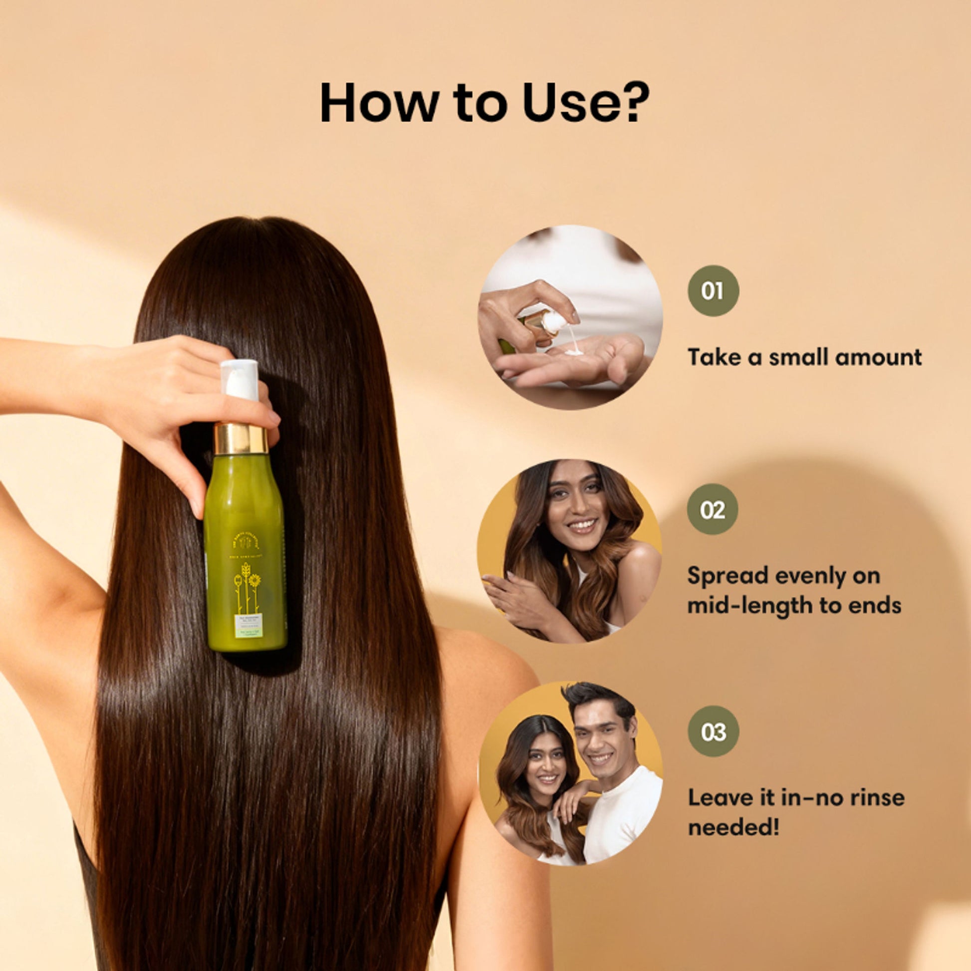 The Earth Collective Hair Moisturizer - Hydrating Leave On Hair Serum With Goji Berries & Oats